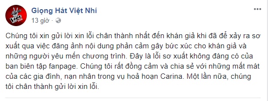 Phẫn nộ khi Giọng hát Việt nhí đăng ảnh phản cảm trên nỗi đau hỏa hoạn (Hình 2).