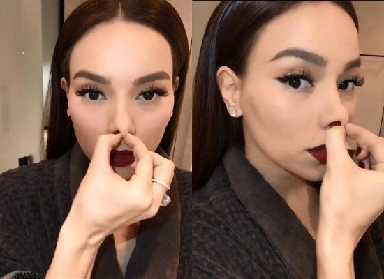 Hồ Ngọc H&agrave; tự tin v&eacute;o mũi, chứng minh kh&ocirc;ng phẫu thuật thẩm mỹ