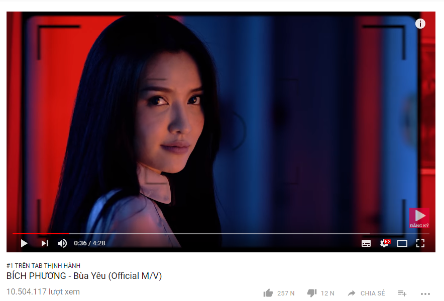 Đánh bật 'Chạy ngay đi', 'Bùa yêu' bất ngờ leo lên top 1 Youtube