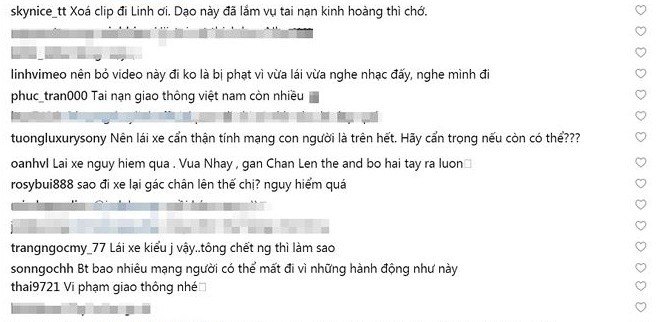 Giải trí - Clip: Hoàng Thuỳ Linh bị chỉ trích vì gác chân lên ghế, buông tay khi lái xe