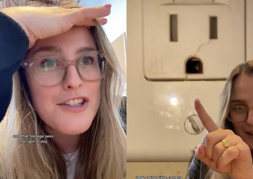Video - Clip: Cô gái sốc nặng khi tìm thấy camera giấu kín trong căn hộ Airbnb (Hình 2).
