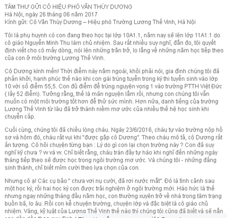 Cộng đồng mạng - Phụ huynh “tố” giáo viên trường Lương Thế Vinh: Kỷ luật không đúng lúc sẽ trở thành vùi dập! (Hình 2).