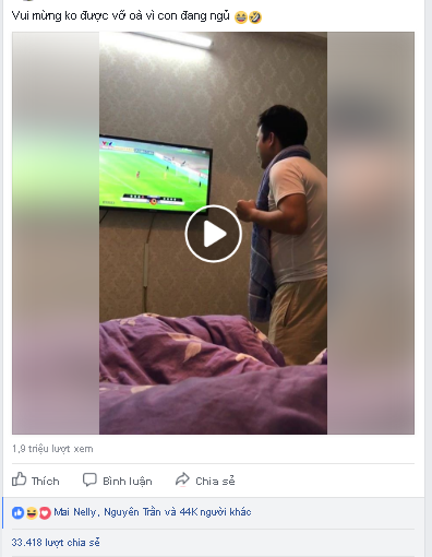 Cộng đồng mạng - Cách ông bố  ăn mừng chiến thắng của U23 Việt Nam hút gần 2 triệu lượt xem