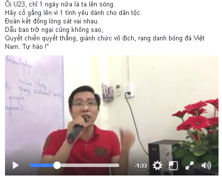 Cộng đồng mạng - Nhạc chế trữ tình “Tự hào bóng đá U23 Việt Nam cố lên” gây sốt