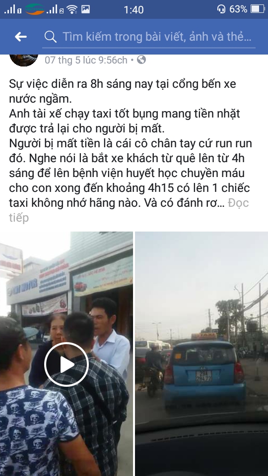 Nữ hành khách để quên 20 triệu đồng trên xe taxi và cái kết ấm lòng