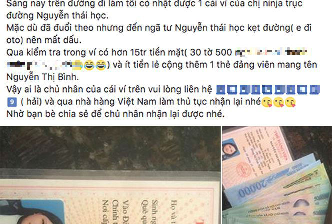 Câu trả lời bất ngờ của người đàn ông trả lại 15 triệu đồng cho người đánh rơi