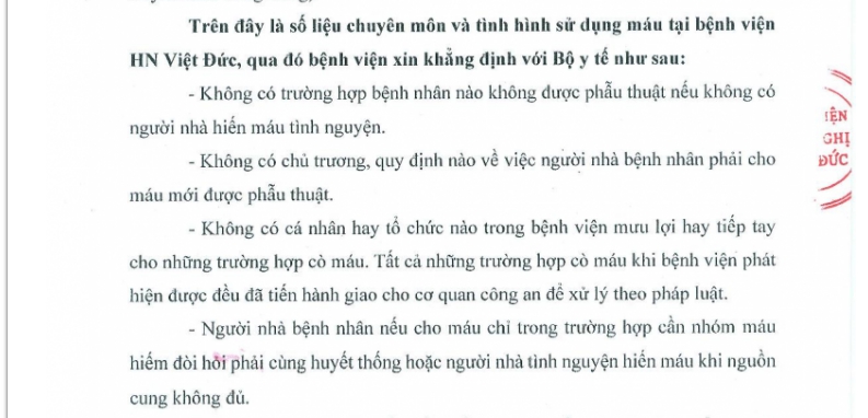 Tin nhanh - Hồi âm của Bệnh viện Việt Đức về loạt điều tra 'cò máu' và những nghi vấn bỏ lửng (Hình 2).