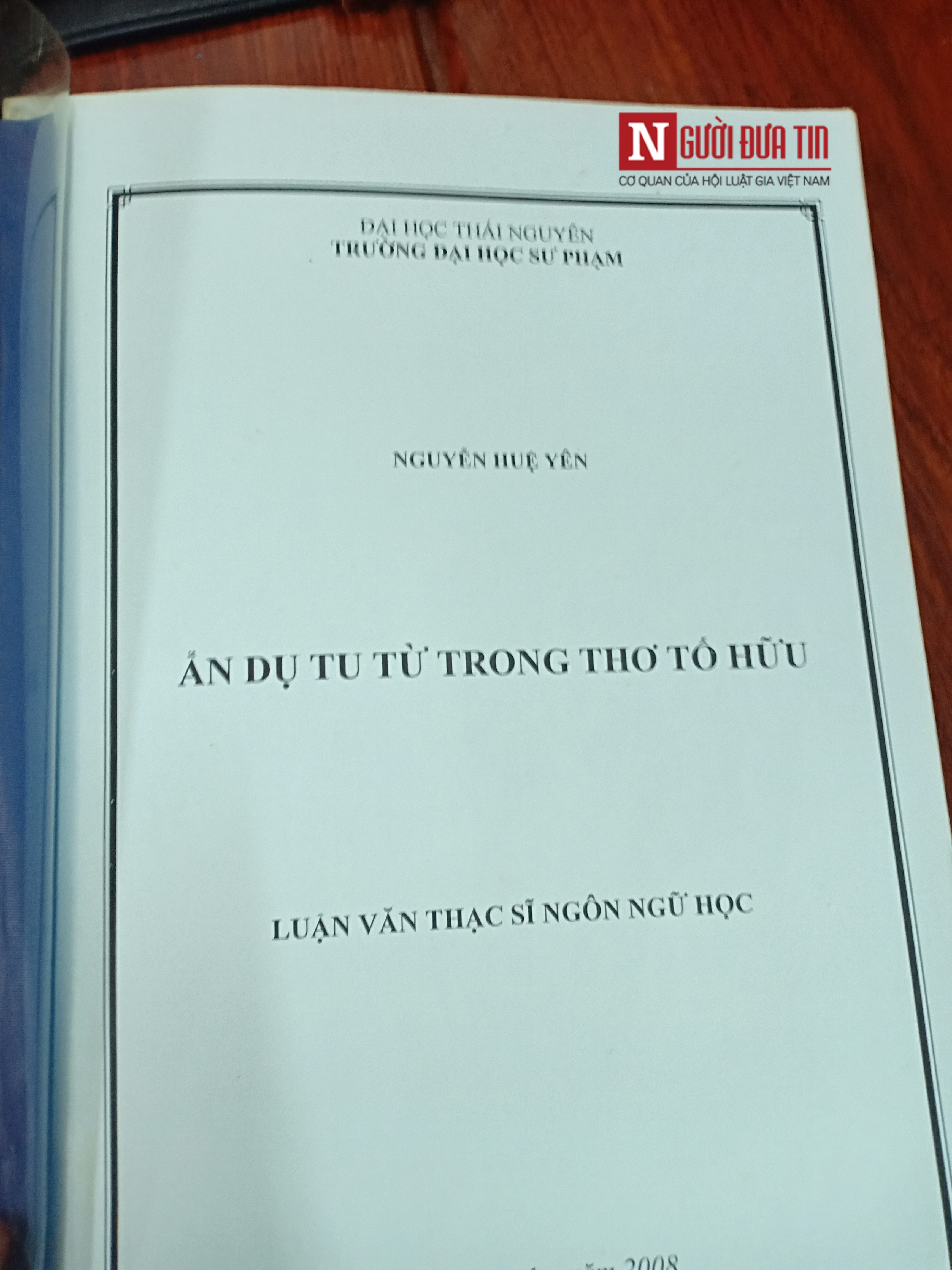 Giáo dục - Lùm xùm đạo văn -  Kỳ 1: “Tôi khẳng định chỉ hướng dẫn mình chị Huệ Yên, không có tên Sao Chi nào hết” (Hình 2).