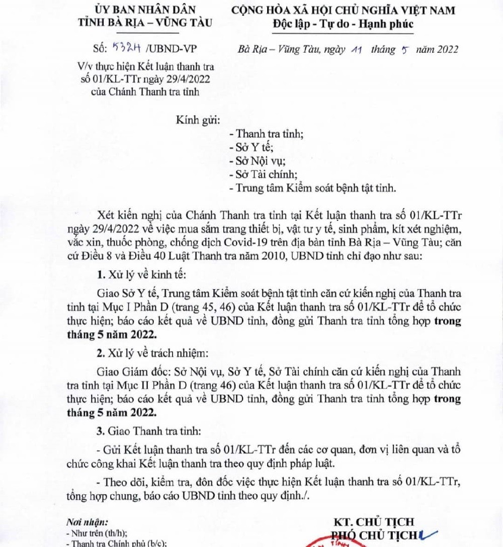 Sự kiện - Bà Rịa - Vũng Tàu chỉ đạo sau kết luận thanh tra nhiều gói thầu y tế bị “đẩy” giá