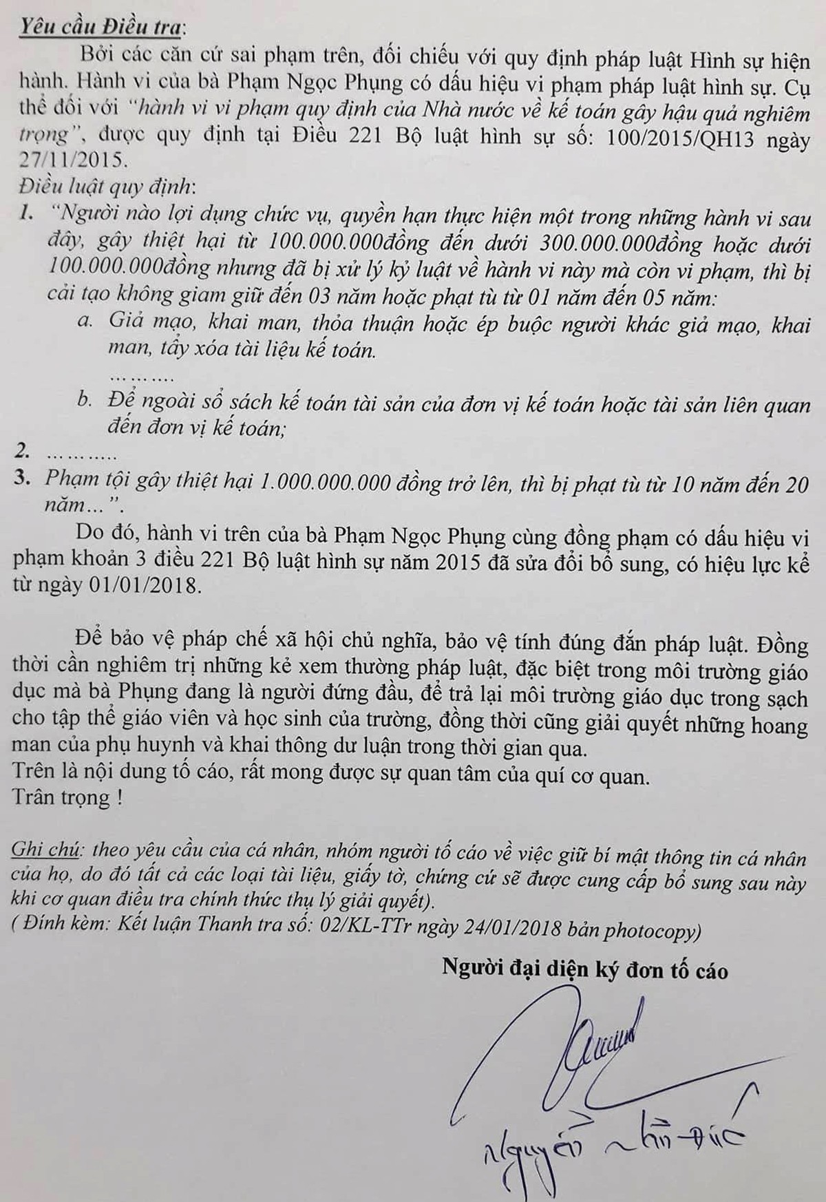 Có nhiều sai phạm, hiệu trưởng bị hàng loạt giáo viên đệ đơn tố cáo (Hình 2).