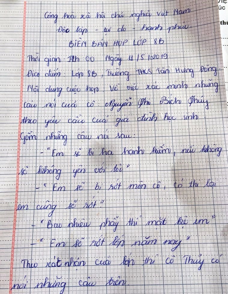 Giáo dục - Cà Mau: Làm rõ việc phụ huynh tố giáo viên “hăm dọa” học sinh  (Hình 3).