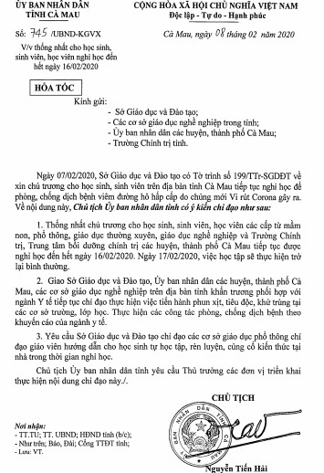 Giáo dục - Học sinh Cà Mau tiếp tục nghỉ học đến hết 16/2