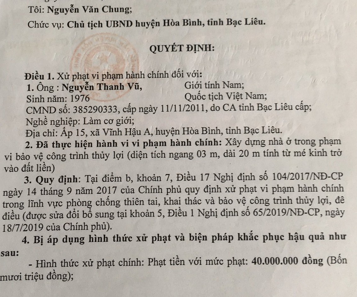 Dân sinh - Phạt người đàn ông xây nhà trái phép trên đất công 40 triệu đồng (Hình 2).