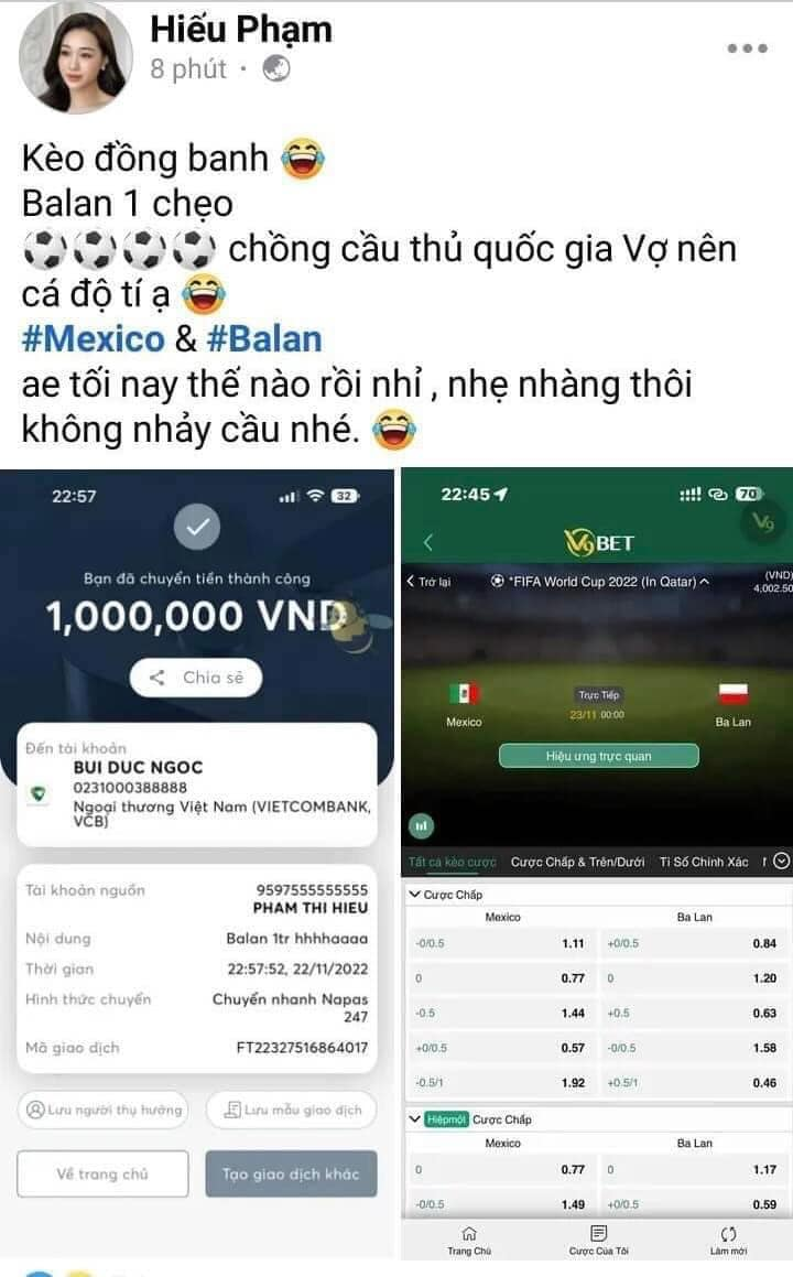 Bóng đá Việt Nam - Vợ tuyển thủ quốc gia Hồ Tấn Tài: 'Chồng là tuyển thủ, vợ nên cá độ'