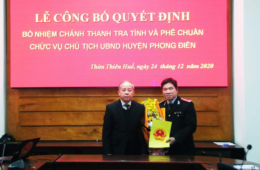 Tin nhanh - Thừa Thiên-Huế có tân Chánh thanh tra tỉnh