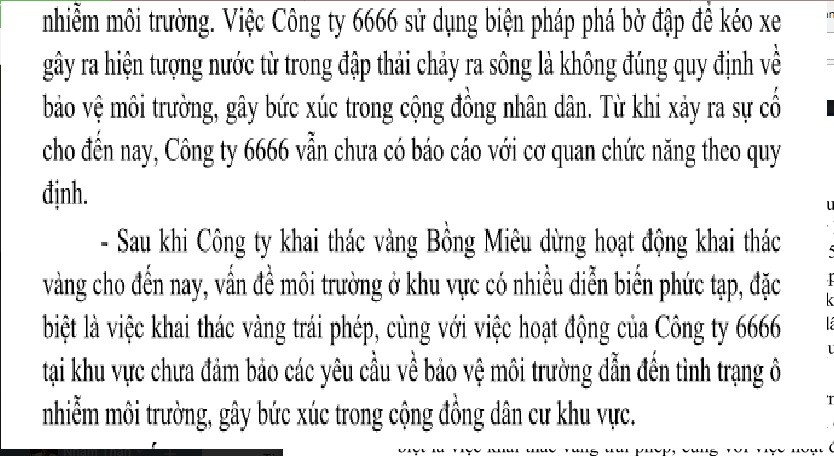 Diễn biến bất ngờ vụ vỡ đập thải mỏ vàng Bồng Miêu