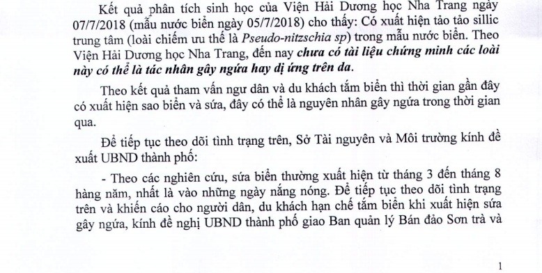 Vụ mẩn ngứa hàng loạt khi tắm biển Đà Nẵng: Tiết lộ về kết quả phân tích