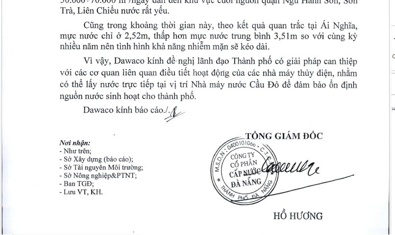 Môi trường - Nơm nớp nỗi lo thiếu nước, TP.Đà Nẵng 'cầu cứu' thủy điện