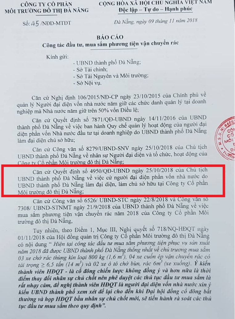 Tin nhanh - Vụ xôn xao nhân sự ngành môi trường TP.Đà Nẵng: Nhiều câu hỏi bỏ ngỏ? (Hình 2).