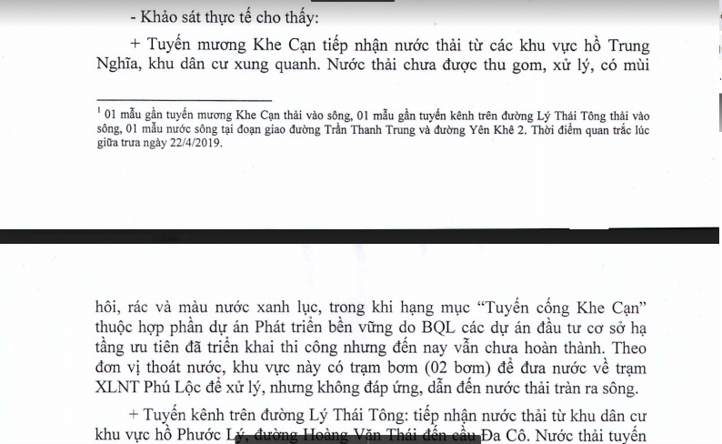 Môi trường - Đà Nẵng bàn phương án xử lý nước thải hai tuyến kênh làm cá chết hàng loạt trên sông Phú Lộc