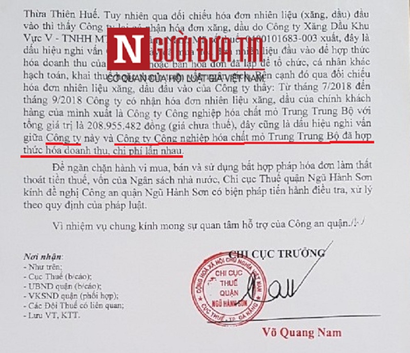 Tin nhanh - Nghi vấn doanh nghiệp sử dụng bất hợp pháp hóa đơn ở Đà Nẵng: Giám đốc phủ nhận mọi chất vấn (Hình 3).