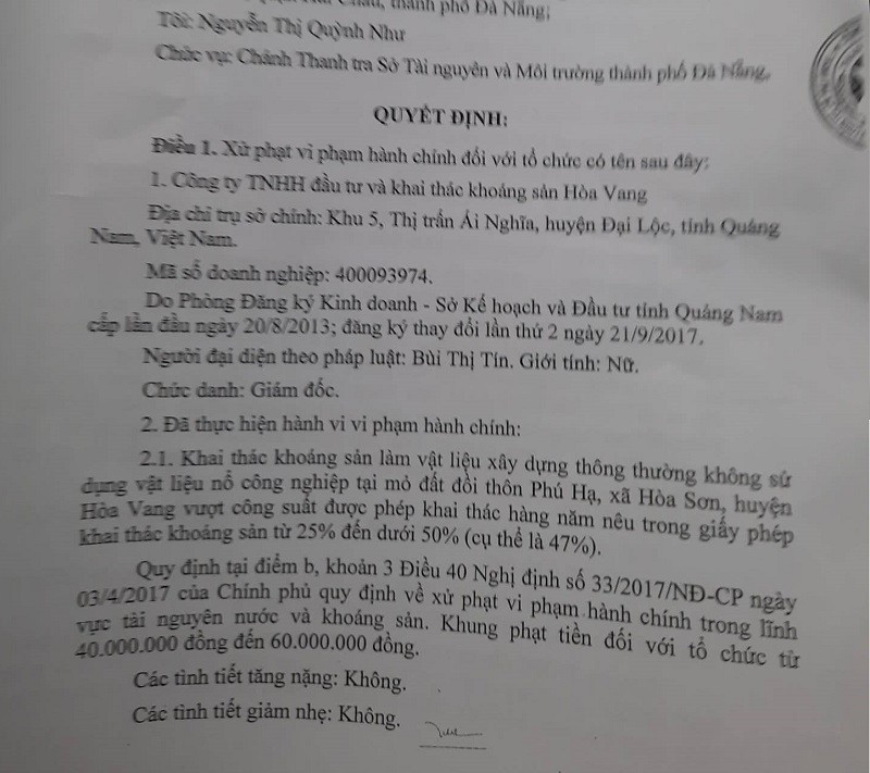 Tin nhanh - Đà Nẵng: Phạt truy thu gần 400 triệu đối với một công ty sau phản ánh báo Người Đưa Tin