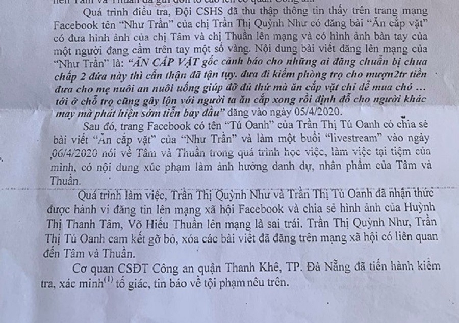 Tin nhanh - Diễn biến mới vụ hai thiếu nữ đòi tự sát vì... bị nghi trộm vàng (Hình 3).