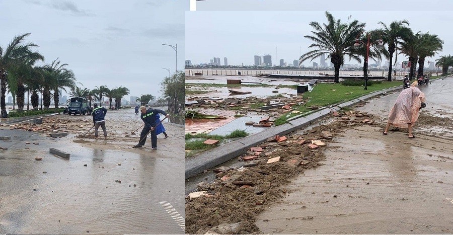 Tin nhanh - Chùm ảnh: Đà Nẵng khắc phục hậu quả bão số Vamco (Hình 4).