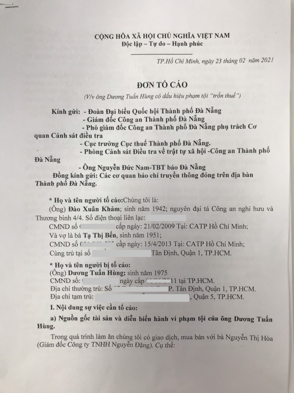 Kết nối - Vợ chồng cựu đại tá Công an tố con rể trốn thuế: Cần làm rõ điều gì?