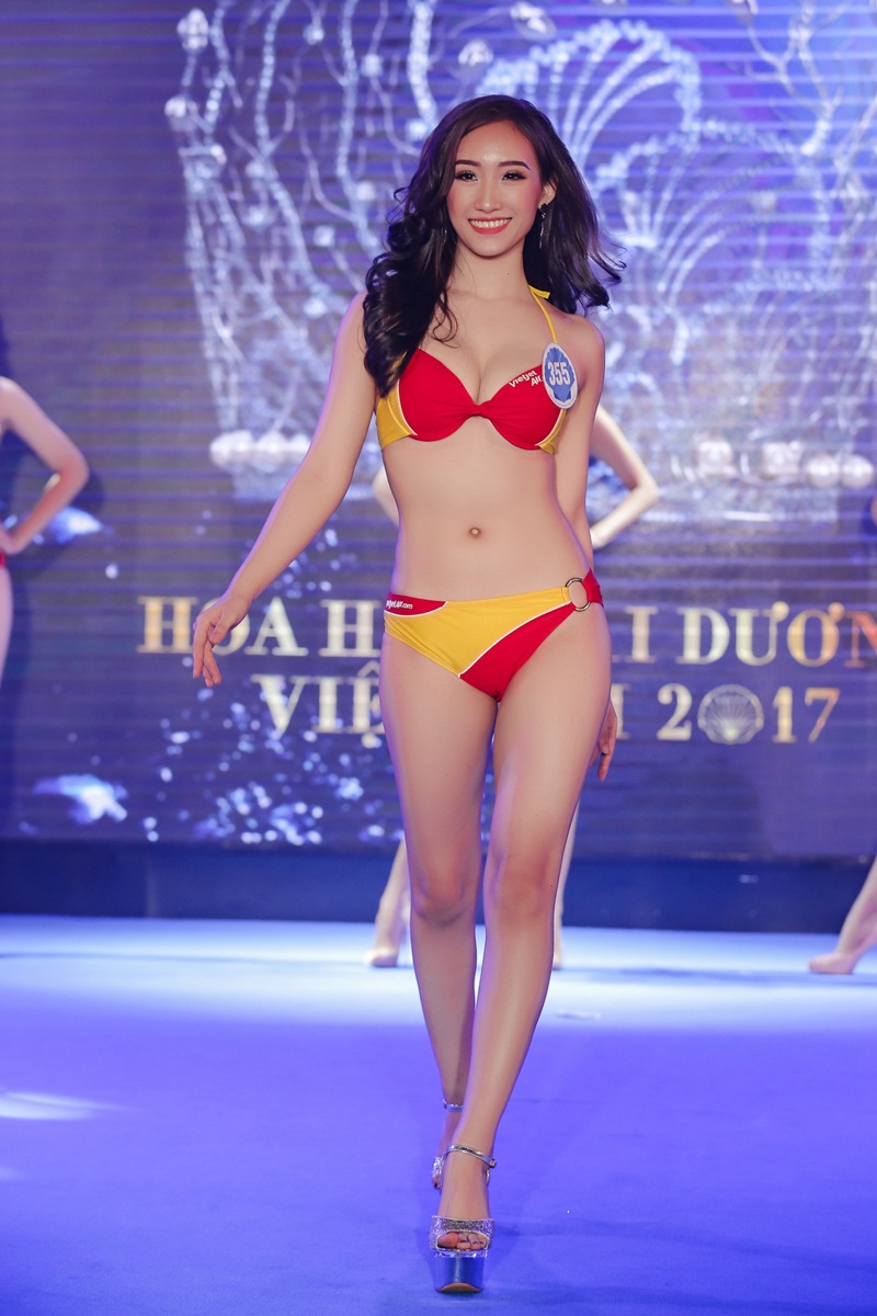 Giải trí - Thí sinh Hoa hậu Đại dương Việt Nam 2017 nóng bỏng với bikini (Hình 3).