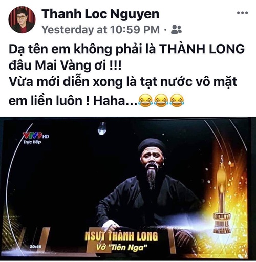 Sự kiện - Tổng đạo diễn Ho&agrave;ng Nhật Nam xin lỗi nghệ sĩ Th&agrave;nh Lộc v&igrave; sự cố sai t&ecirc;n ở giải Mai V&agrave;ng