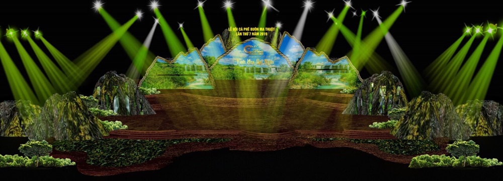 Văn ho&aacute; - Lễ hội c&agrave; ph&ecirc; Bu&ocirc;n Ma Thuột 2019: Cho&aacute;ng ngợp với s&acirc;n khấu hơn 2.500m 