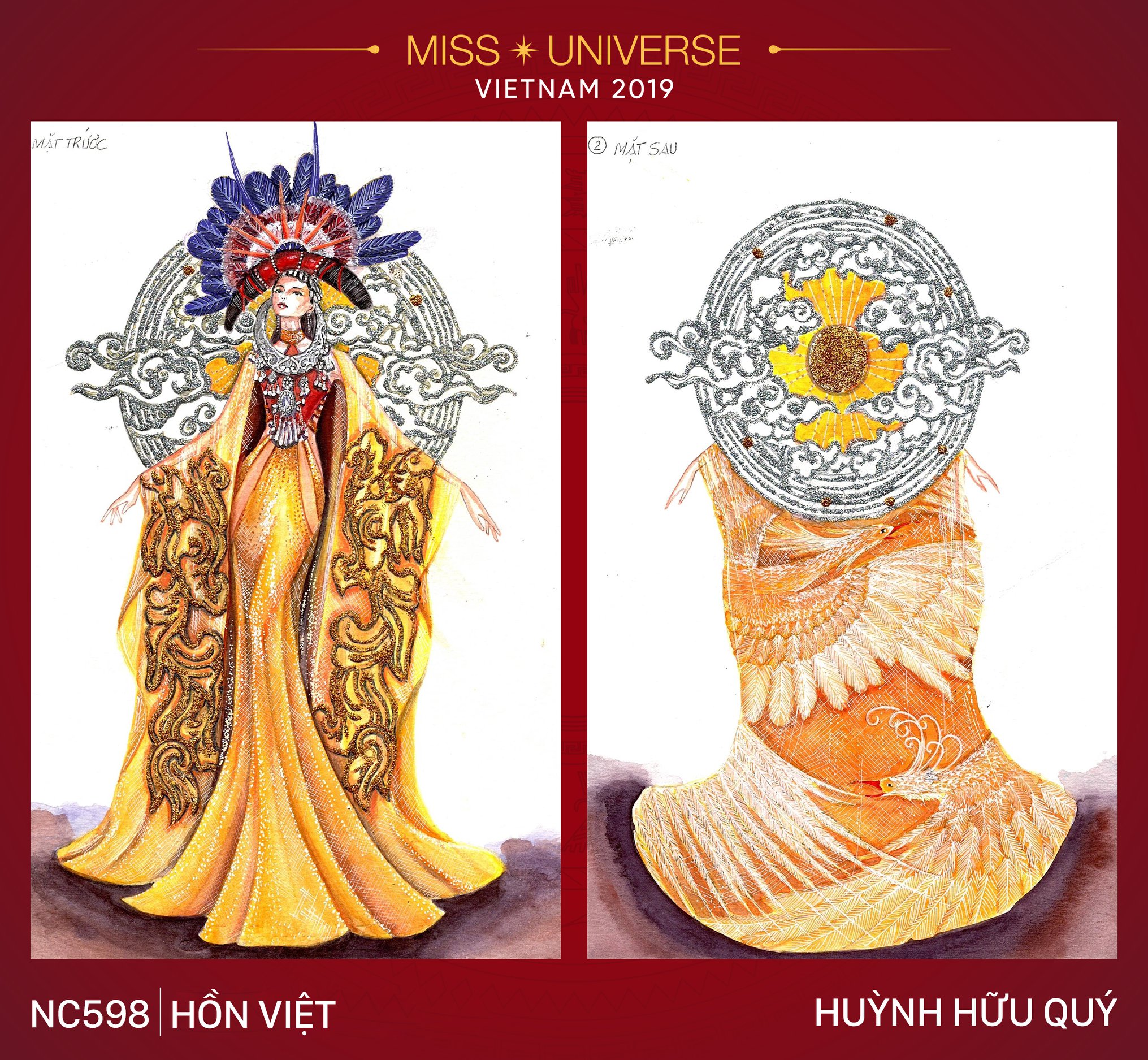 Giải trí - Top trang phục dân tộc giúp Hoàng Thuỳ tạo khác biệt tại Hoa hậu Hoàn vũ 2019 (Hình 2).