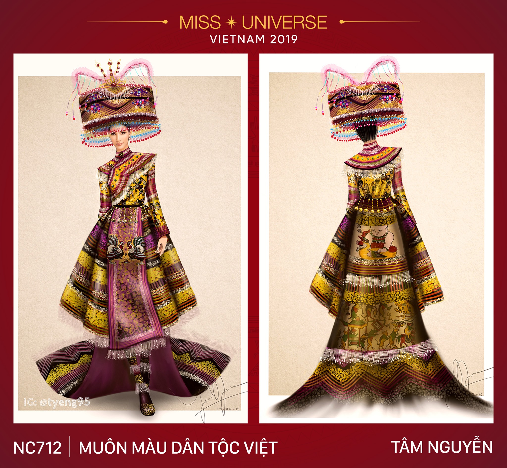 Giải trí - Top trang phục dân tộc giúp Hoàng Thuỳ tạo khác biệt tại Hoa hậu Hoàn vũ 2019 (Hình 11).
