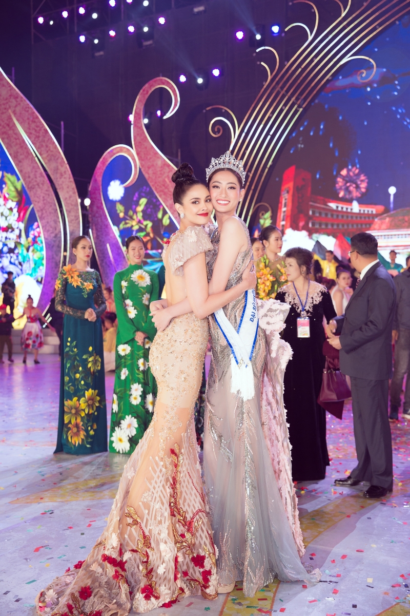 Megan Young và Lương Thuỳ Linh đã vô cùng thân thiết khi gặp lại nhau sau cuộc thi Miss World 2019.