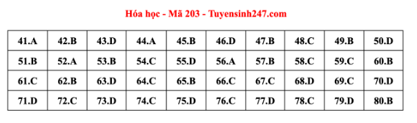 Giáo dục - Đề thi, gợi ý đáp án môn Hóa học mã đề 203 thi tốt nghiệp THPT 2023