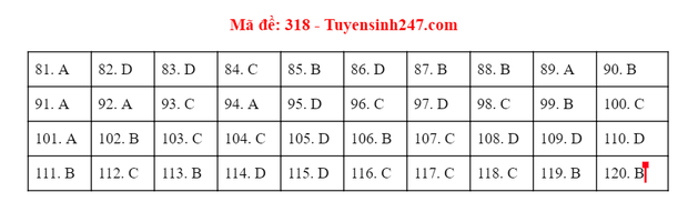 Giáo dục - Đáp án đề thi môn GDCD tốt nghiệp THPT 2020 chuẩn nhất mã đề 318 (Hình 5).