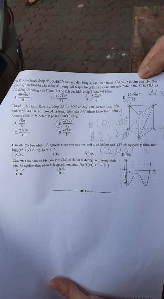 Giáo dục - Đáp án đề thi môn Toán tốt nghiệp THPT 2021 chuẩn nhất mã đề 111 (Hình 5).