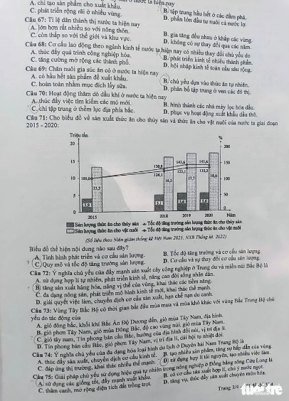 Giáo dục - Đáp án đề thi môn Địa lý mã đề 324 thi tốt nghiệp THPT 2023 (Hình 3).