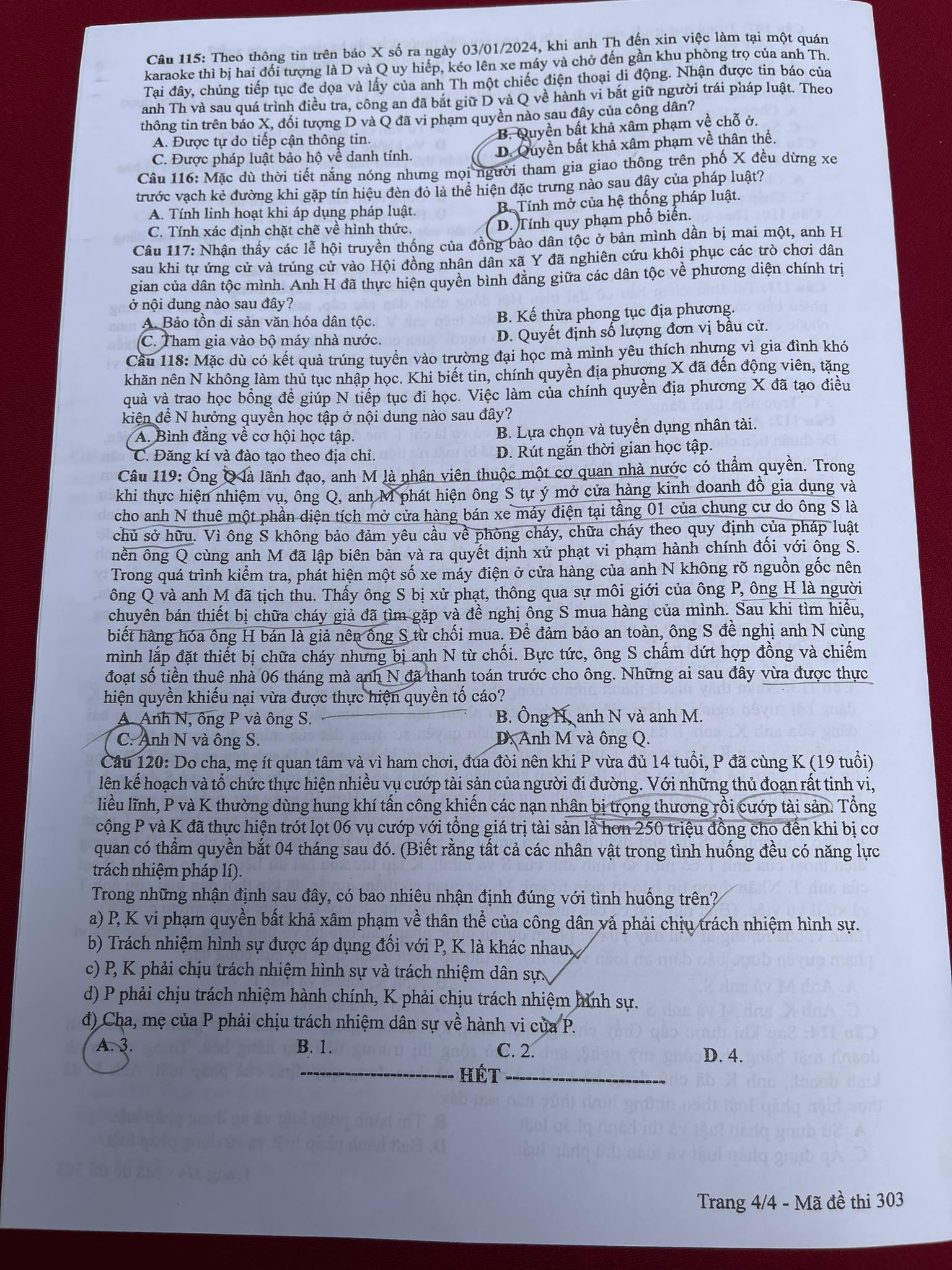 Giáo dục - Đáp án, đề thi môn GDCD mã đề 303 thi THPT 2024 chuẩn nhất, chính xác (Hình 4).