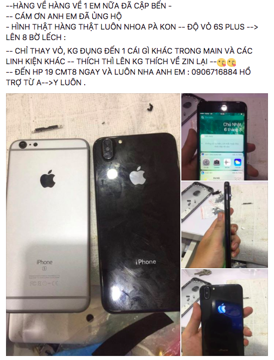 Cuộc sống số - Xuất hiện dịch vụ độ vỏ iPhone 8 tại TP. HCM