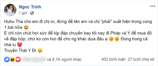 Ngôi sao - Ngọc Trinh đáp trả cực gắt khi bị Vũ Thu Phương khơi lại chuyện cũ