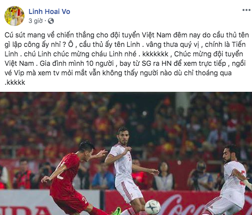 Ngôi sao - Hoài Linh hài hước gửi lời chúc mừng Tiến Linh mang lại chiến thắng cho đội tuyển Việt Nam