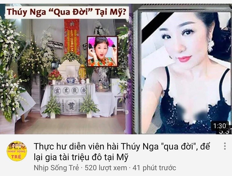 Ngôi sao - Phản ứng bất ngờ của Thúy Nga trước tin đồn qua đời tại Mỹ để lại 1 triệu đô