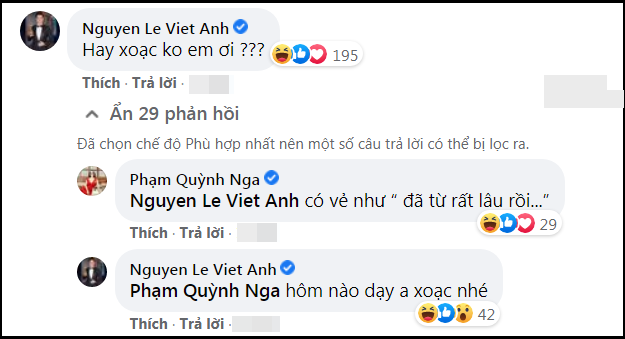 Ngôi sao - Việt Anh bình luận bất ngờ dưới bài đăng của Quỳnh Nga (Hình 2).