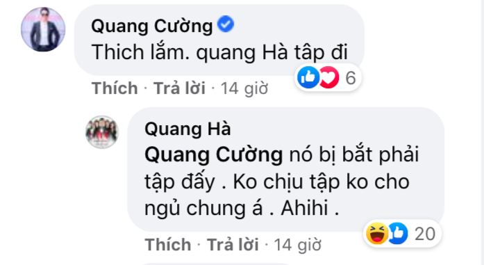 Ngôi sao - Quang Hà để lại bình luận bất ngờ dưới bài đăng của Lệ Quyên (Hình 2).