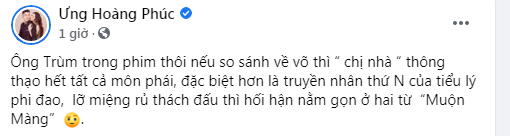 Giải trí - Ưng Hoàng Phúc bất ngờ tiết lộ vợ là truyền nhân thứ N của Tiểu lý phi đao