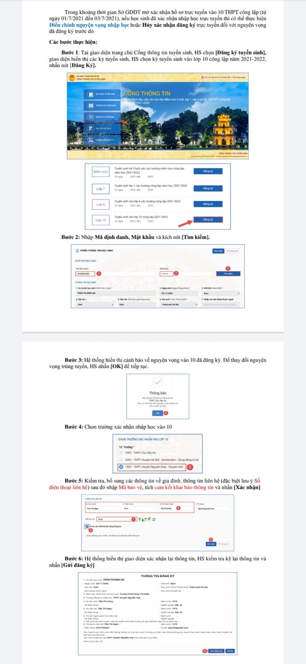 Giáo dục - Học sinh trúng tuyển lớp 10 ở Hà Nội phải xác nhận nhập học từ ngày 1 - 3/7 (Hình 3).