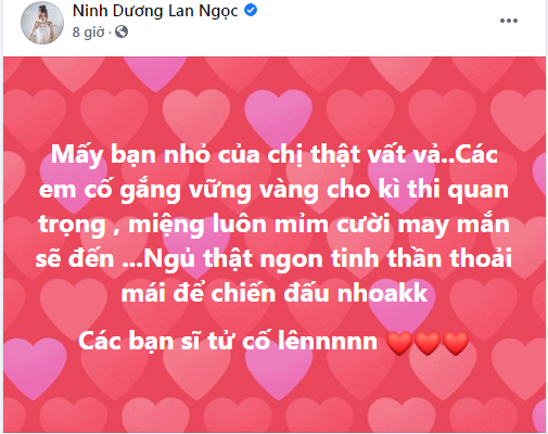 Giải trí - Đàm Vĩnh Hưng, Ninh Dương Lan Ngọc… gửi lời chúc đáng yêu đến sĩ tử
