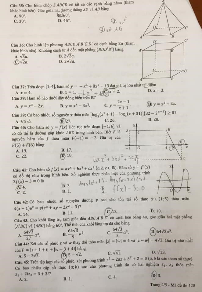 Giáo dục - Đề thi môn Toán tốt nghiệp THPT 2021 đợt 2 (Hình 8).